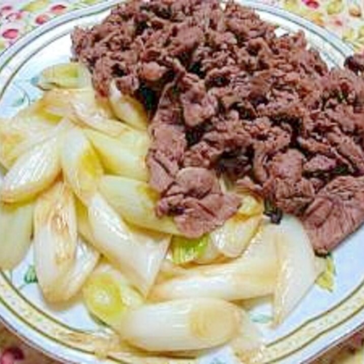 大根おろしとポン酢で☆牛肉とねぎの炒め物